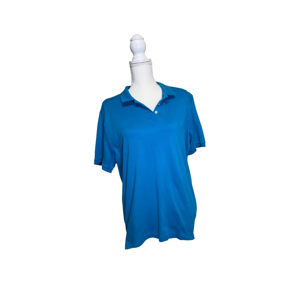 Land's End Women's Blue Short Sleeve XL Polo
